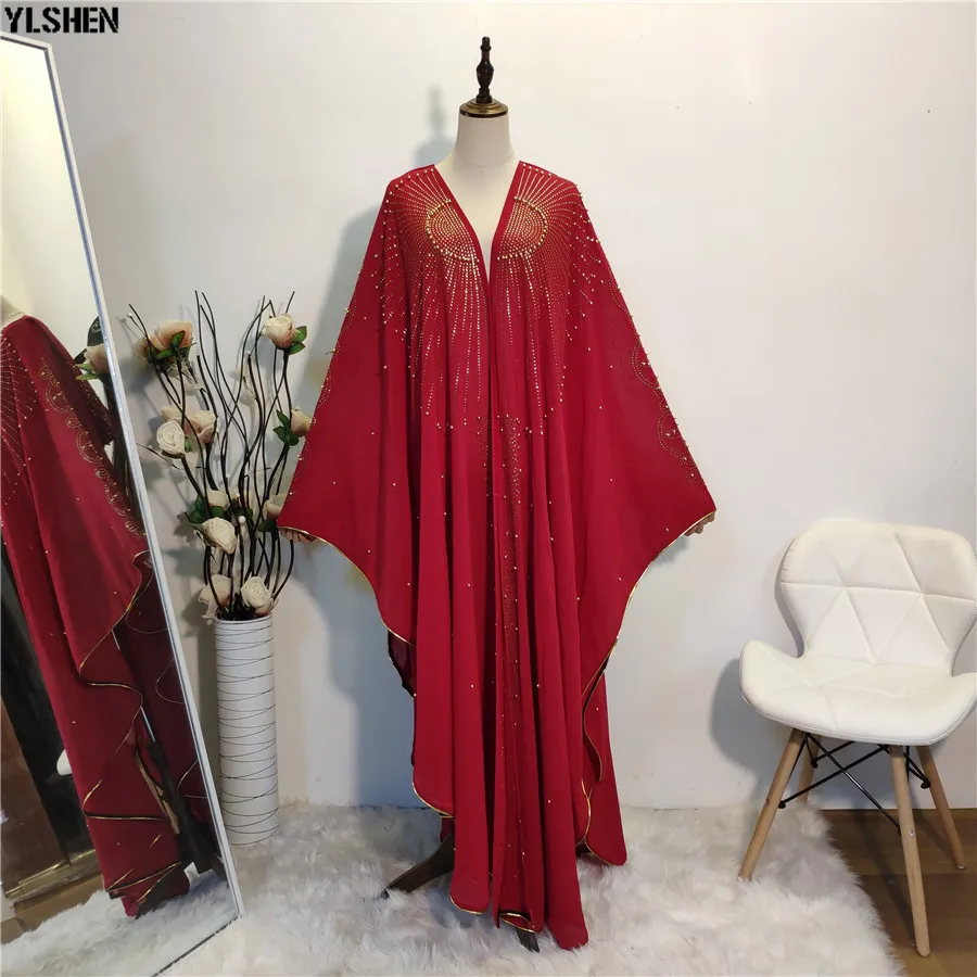 African Dresses for Women Clothes Muslim Dress Plus Size Dashiki Diamond African Dress Hijab Abayas Dubai Robe Africa Clothing 20