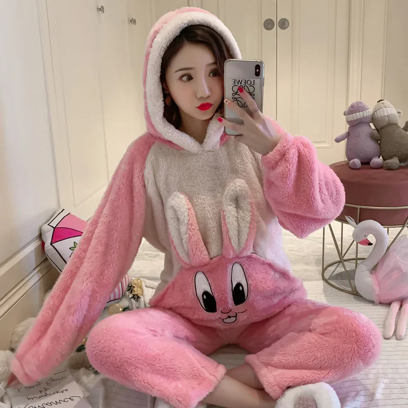 732# серии из толстого плюша; грамм 280 комбинезон с капюшоном и мультяшным героем Пижама с рисунком медведя - Цвет: see chart