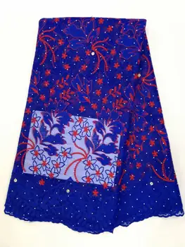 

New French Net Lace Fabric 2019 High Quality African Tulle Lace Fabric With Rhinestone For Nigerian Wedding NLYMAY281