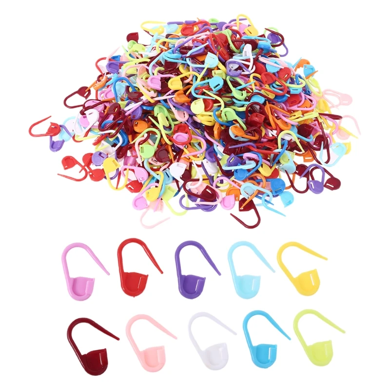 500 Pcs Mix Color Knitting Stitch Counter Crochet Locking Stitch Markers Pin Dec