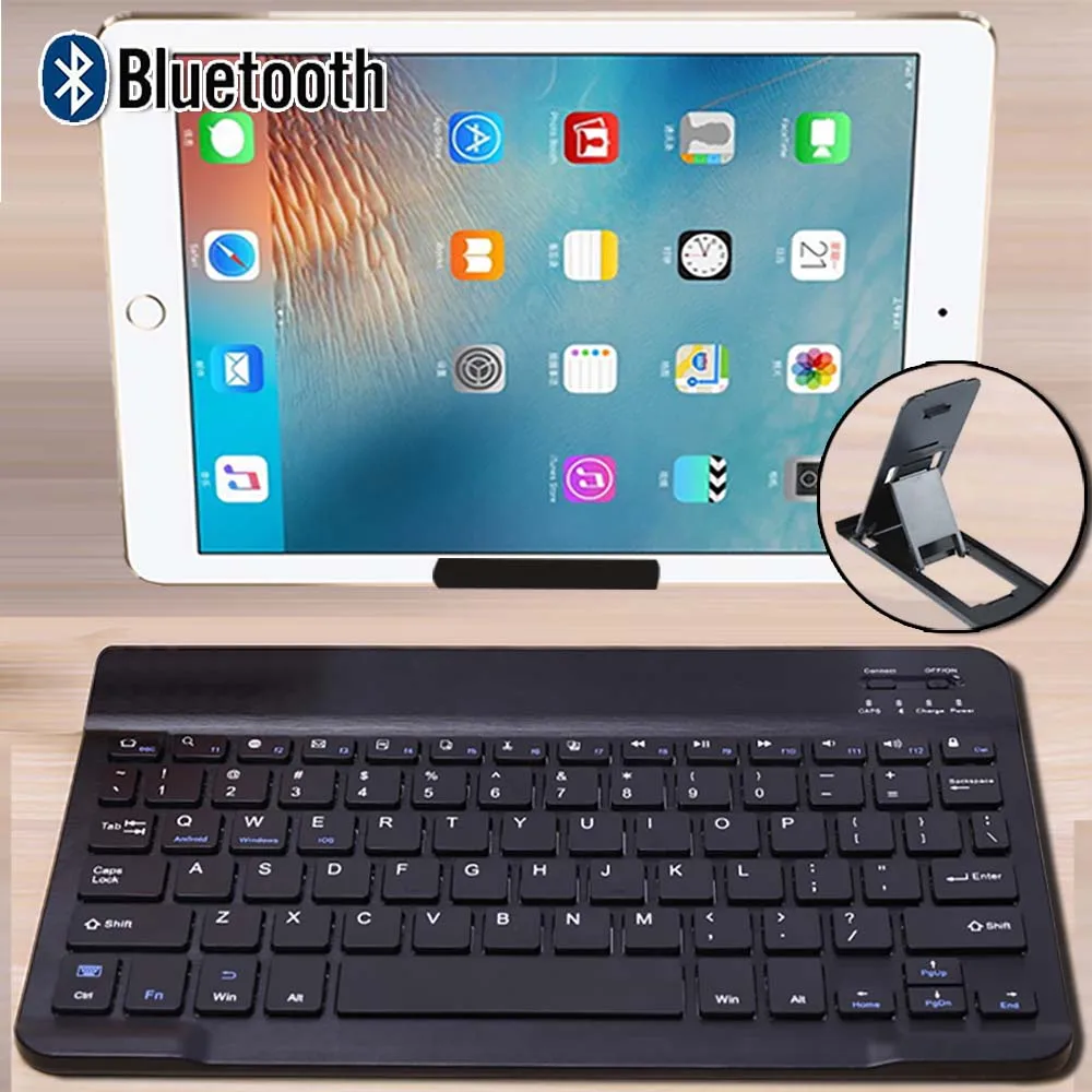 Ультра тонкая беспроводная Bluetooth клавиатура для IPad 2017 2018 2019/Ipad 1 2 3 4/IPad AIR/AIR2/AIR 3/Pro