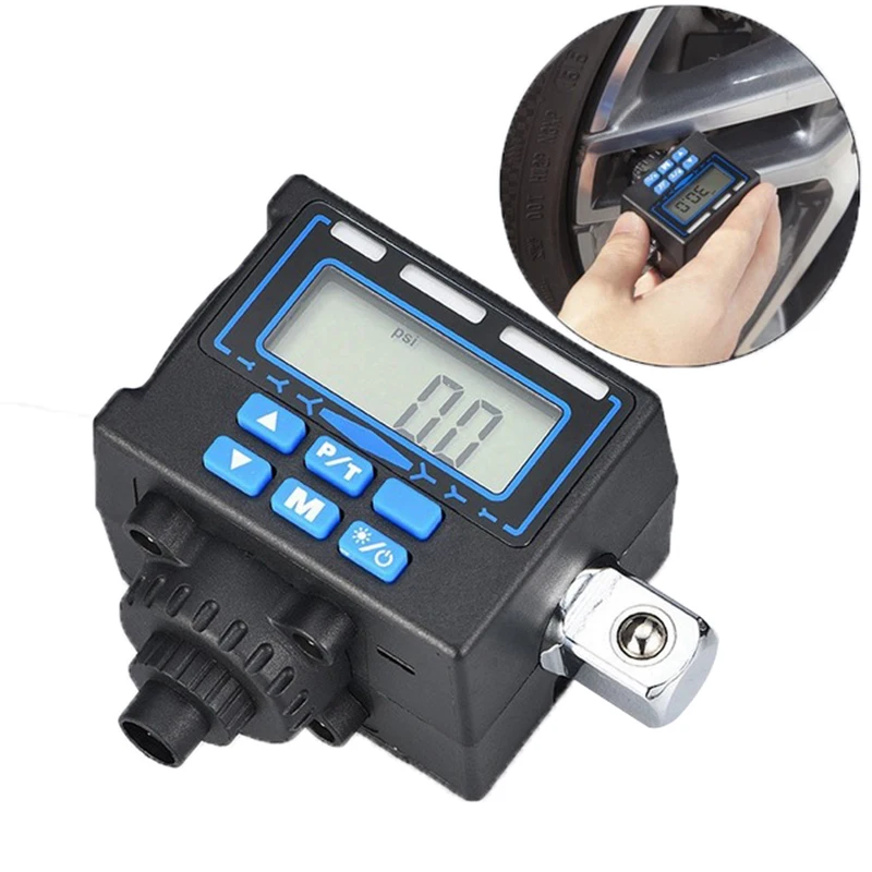 

Electronic Digital Torque Torque Adapter Digital Adjustable Torque Adapter Wrench Bike Car Repair Tools Set 1/2" 2- 200 Nm