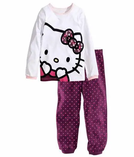 Лидер продаж пижамный комплект из хлопка с рисунком коровы размер 2–7 лет детское хлопковое ночное белье комплекты одежды для малышей детская домашняя одежда и одежда для сна - Цвет: Темно-бордовый