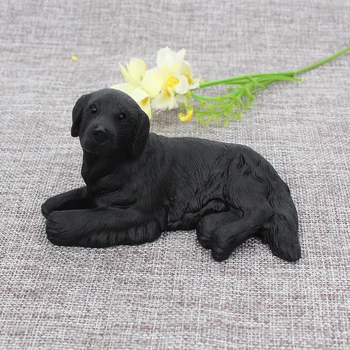 

Natural crystal obsidian dog sculpt Crystal healing home decoration handiwork sculpture Energy stone Animal carvings