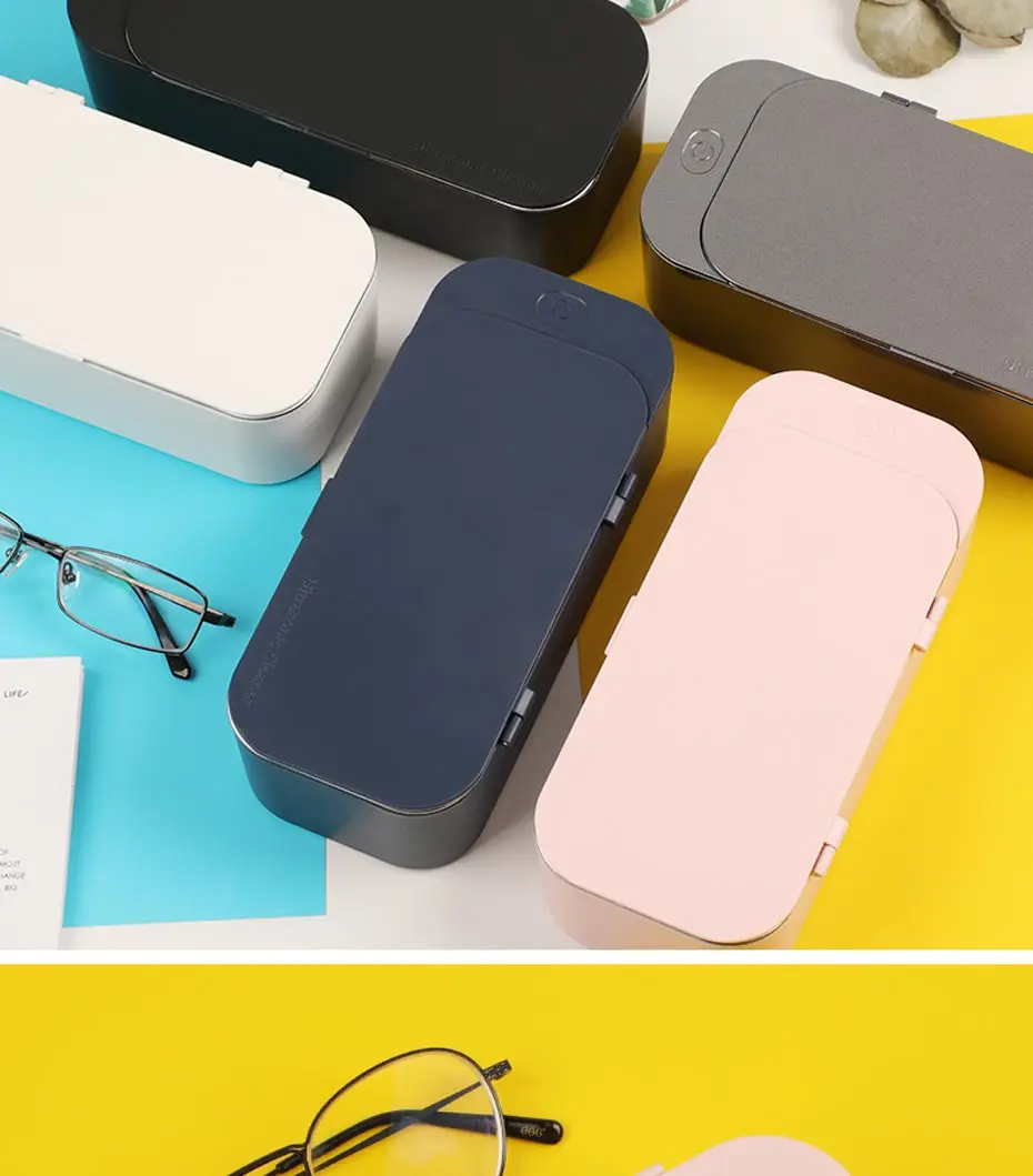 Mini Ultrasonic Cleaner 450ml 42kHz Jewelry Glasses Cleaning Machine Intelligent Control Ultrasonic Cleaner Bath