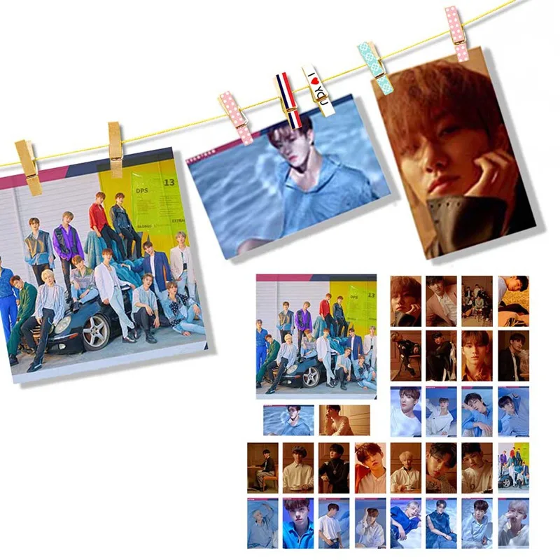

30 Pcs/Set KPOP SEVENTEEN Member Photo Selfie Pictures Cards Boy LOMO Cards Self Made LOMO Pictures Photocard Fan Supplies