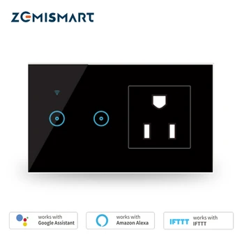 

WiFi Switch 2 Gangs Switch with US Outlet