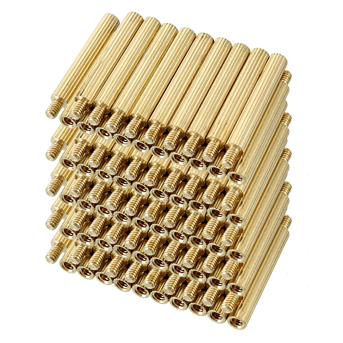 

uxcell 100pcs M2 18+3mm Male Thread Brass Round Standoff Spacer Screw PCB Pillar