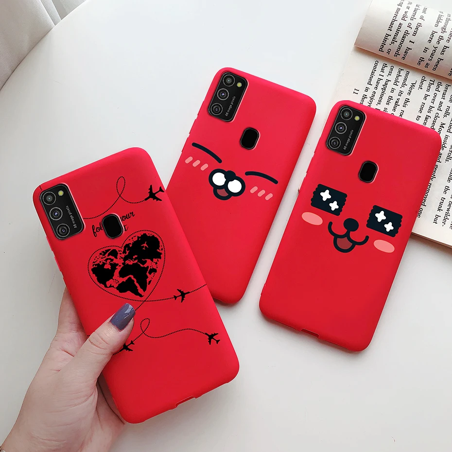 For Samsung M21 M 21 SM-M215F 2020 Case Cute Matte TPU Soft