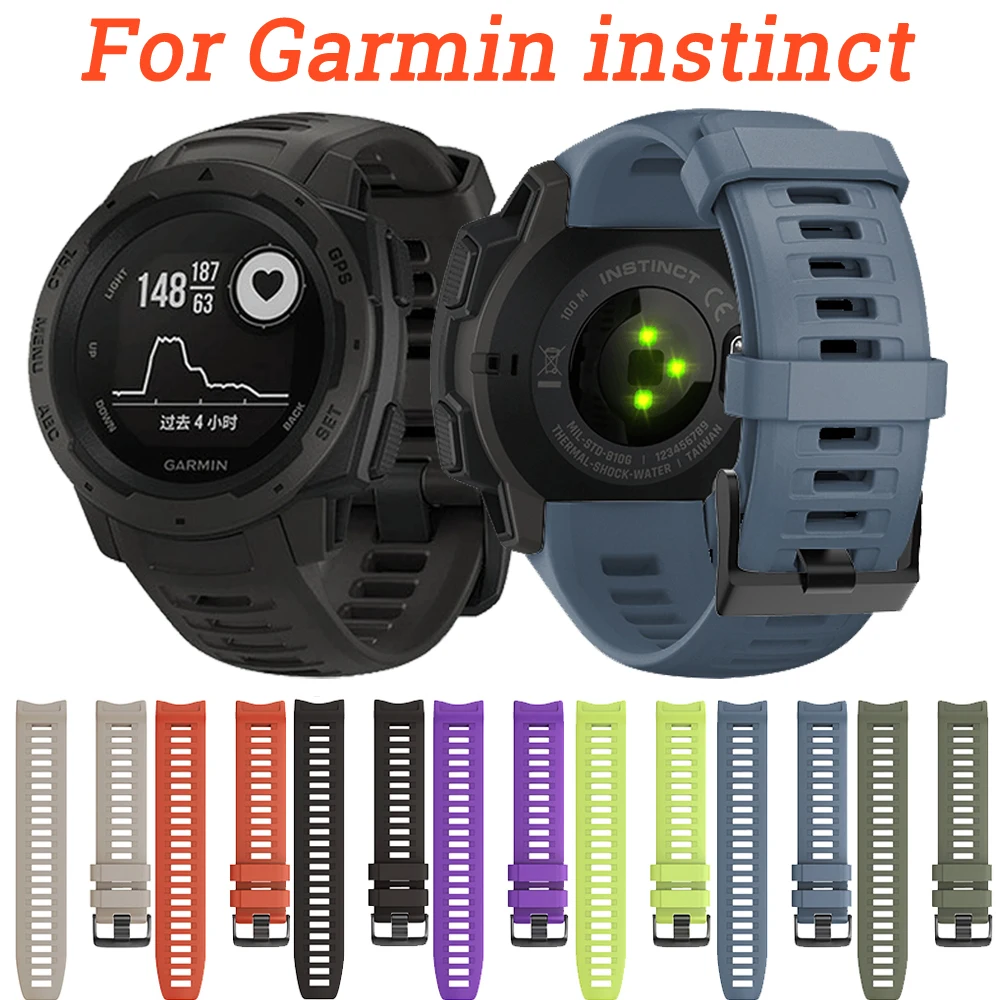 For Garmin Instinct Smart Watch Strap Sport Silicone Replacement