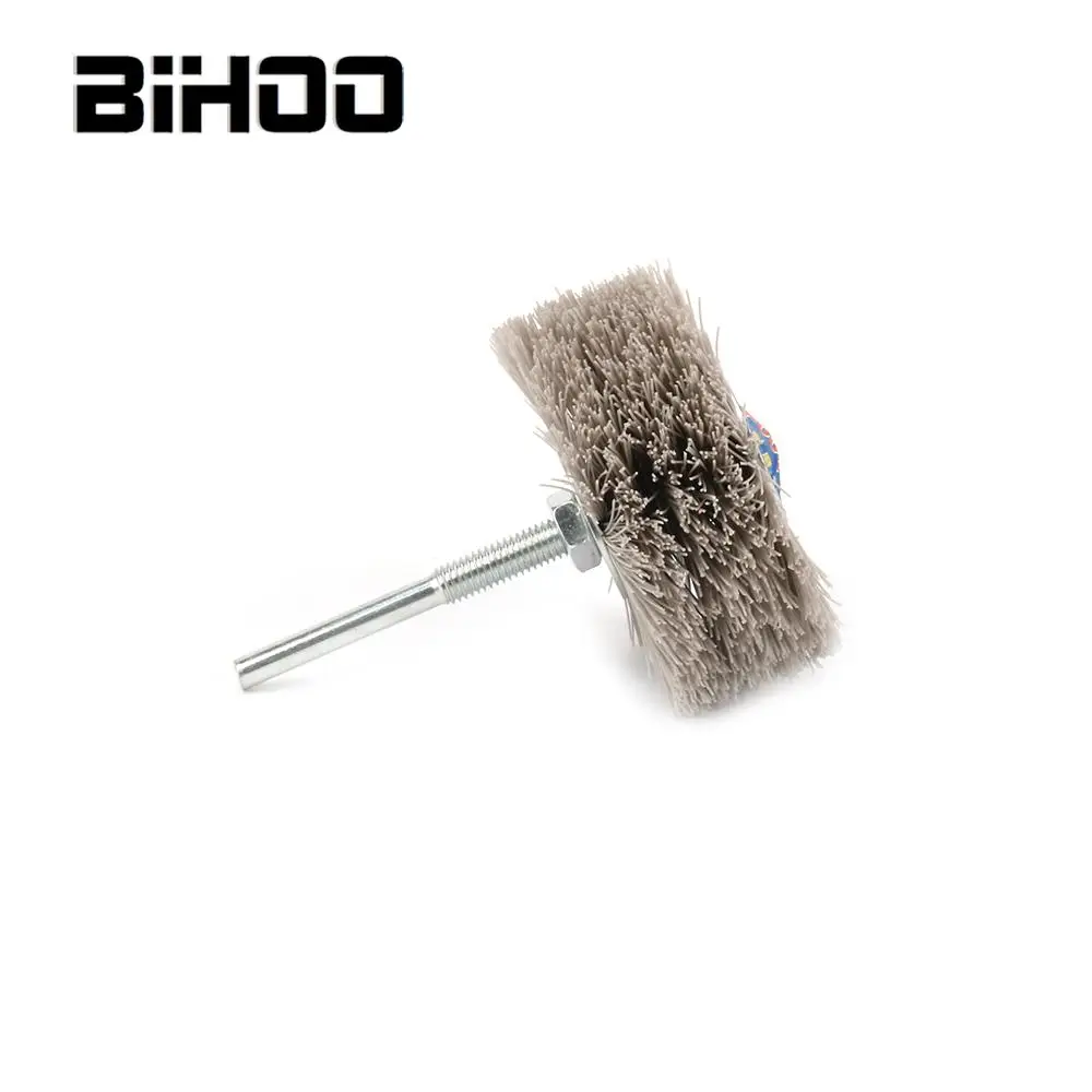 

2Pcs/Set 80mm Abrasive Nylon Polishing Wheel Brush with 6mm Shank for Wood Furniture Mahogany 600 Grit