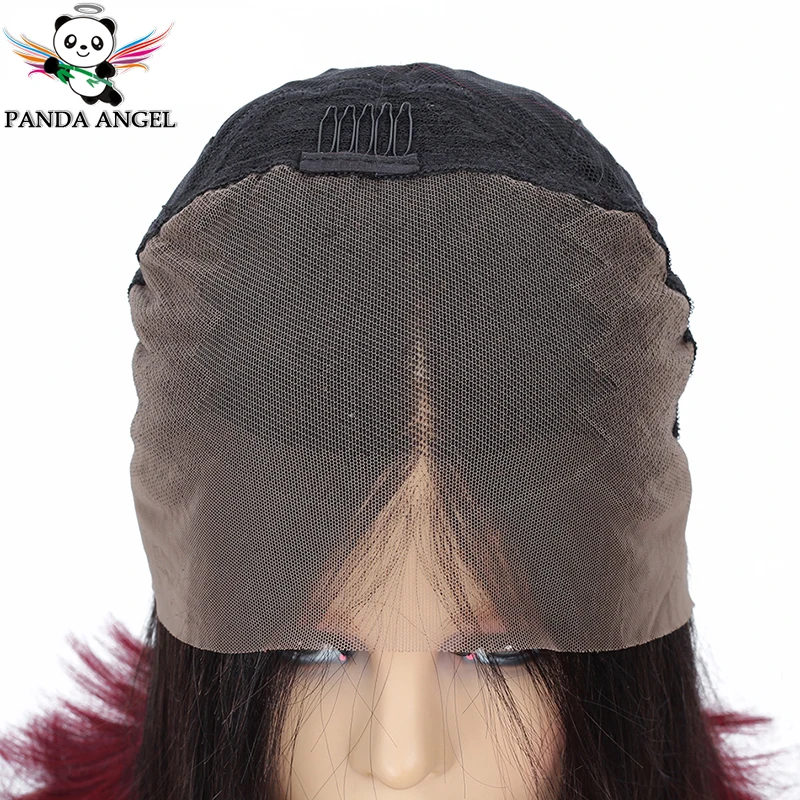 Purple Honey Ombre 1B 99J Short Bob Wigs 150% Density Brazilian Straight Lace Front Human Hair Bob Wigs For Black Women Remy