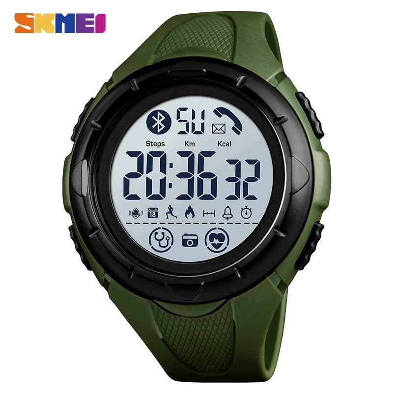 Army Green 2 SKMEI многофункциональные спортивные часы с шагомером и хронографом, водонепроницаемые наручные часы, мужские цифровые часы, мужские часы 1542 - Цвет: Army Green 2