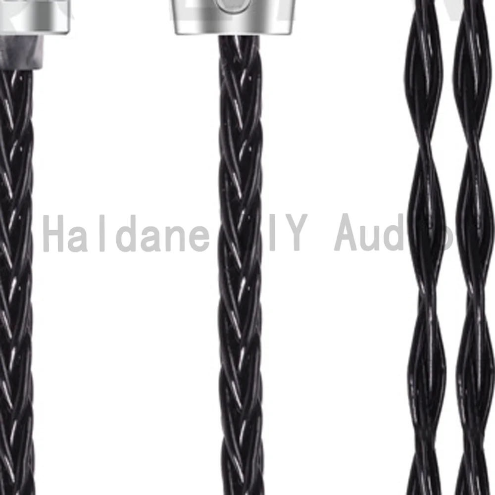 Haldane HIFI Soft Black 1 2m 7nOCC Silver Plated Headphone Upgrade Cable For im01 im02 im03 im04 im50 im70 Headphones