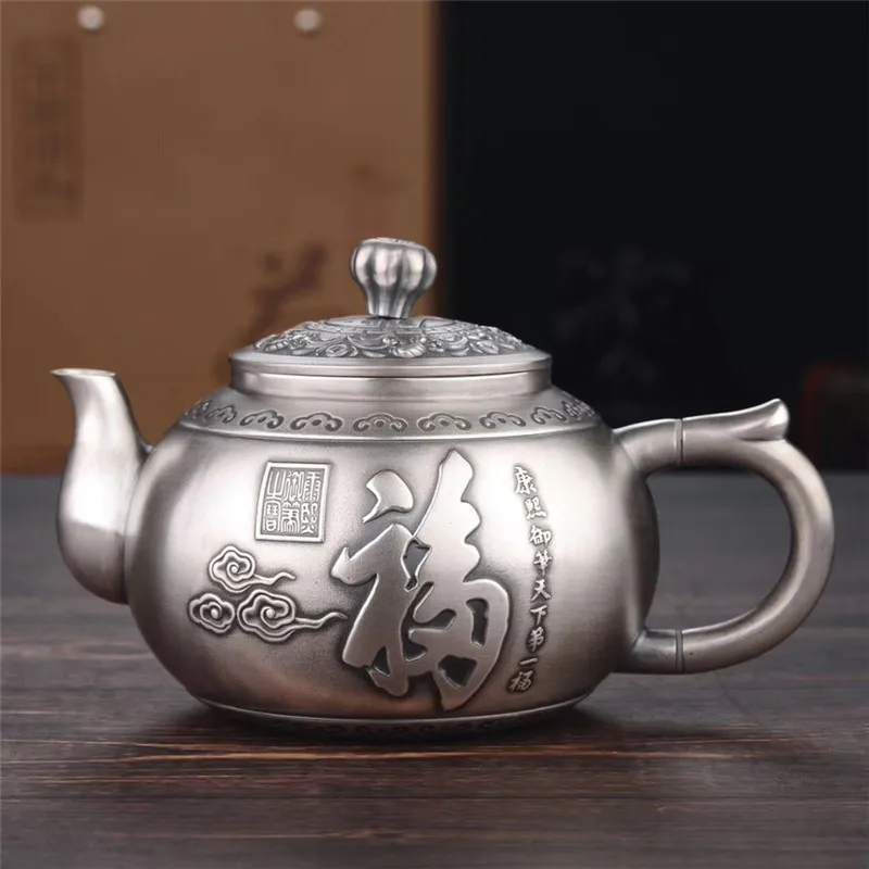 Чайный сервиз, чайник из нержавеющей стали, серебряный чайник, чайник с горячей водой, чайный набор кунг-фу