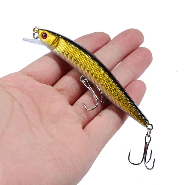 1PCS Minnow Fishing Lure 95mm 8g Floating Hard Bait Wobbler Jig Bait Crankbait Carp Striped bass Pesca Fishing tackle SwimBait NO1