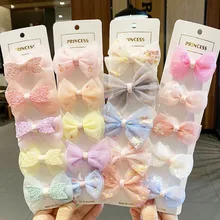 

5Pcs/Lot Flower Hair Pins Girls Hair Accessories Hair Bows With Clips for Kids Head Wear Cute Hair Clips Baby Girls Barrettes