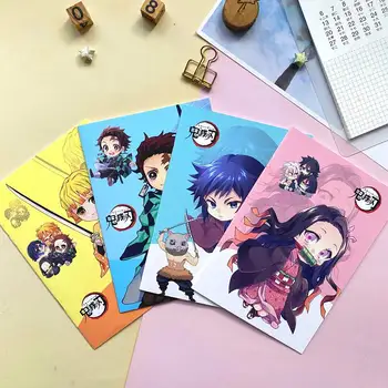 

A5 Anime Demon Slayer Kimetsu No Yaiba Kamado Tanjirou Nezuko Notepad Hard Cover notebook memo Time Organizer Kids Boy girl Gift
