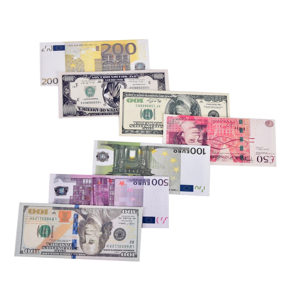 Wallet Men Purse Money-Clips Currency-Notes Dollar Euro Pound Canvas Unisex Chic 