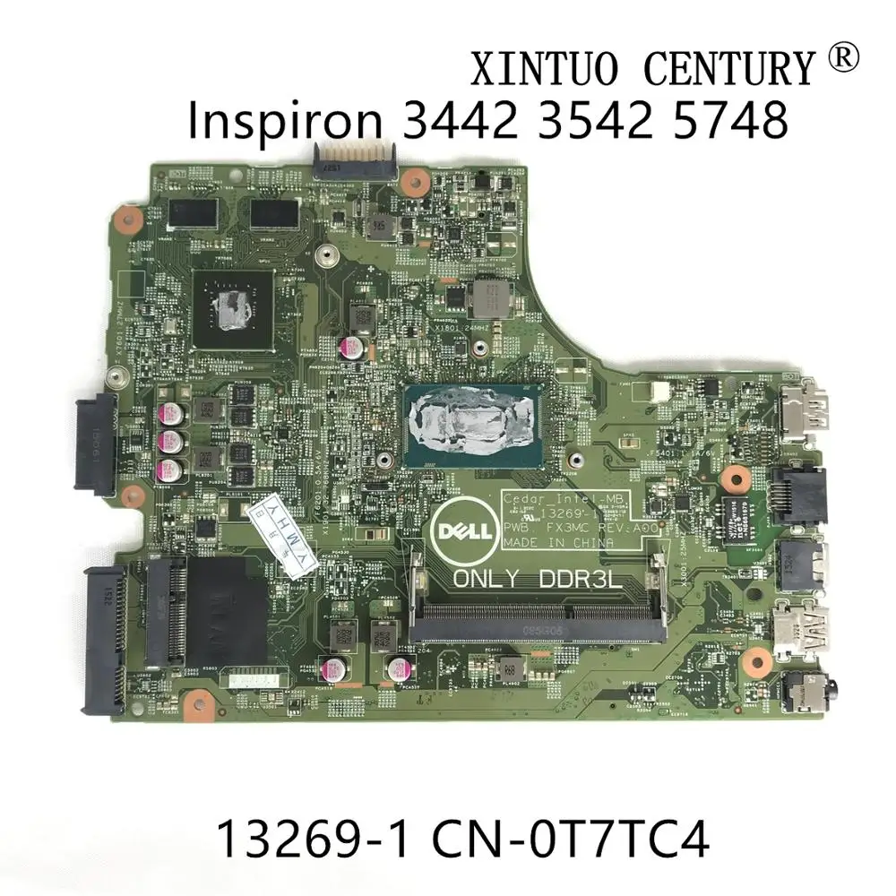 CN-0T7TC4 0T7TC4 T7TC4 для Dell Inspiron 3443 3543 5749 материнская плата ноутбука 13269-1 FX3MC W/ i5-5200u gt820m 100%