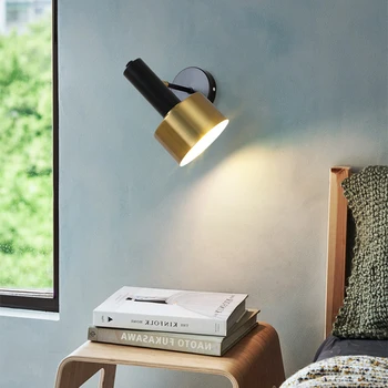 

Modern Adjustable Bedside Lamp Wall Lamp Black Gold Luxury Nordic Up Down Reading Light Wall Light Sconce for Aisle Indoor E27