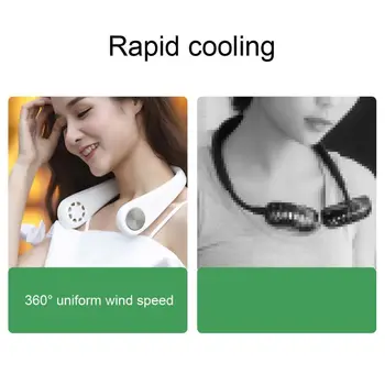 

Universal Adjustable Angle Portable Fan Cooler Lazy Hanging Neck Cooling Fan USB Charging
