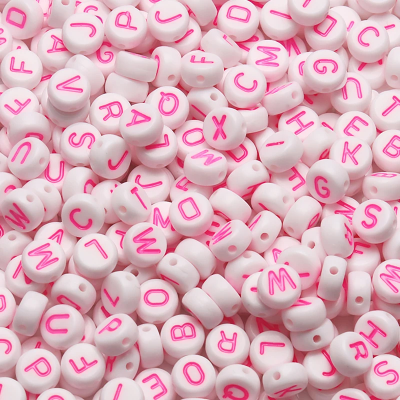 Vibrant Alphabet Acrylic Beads