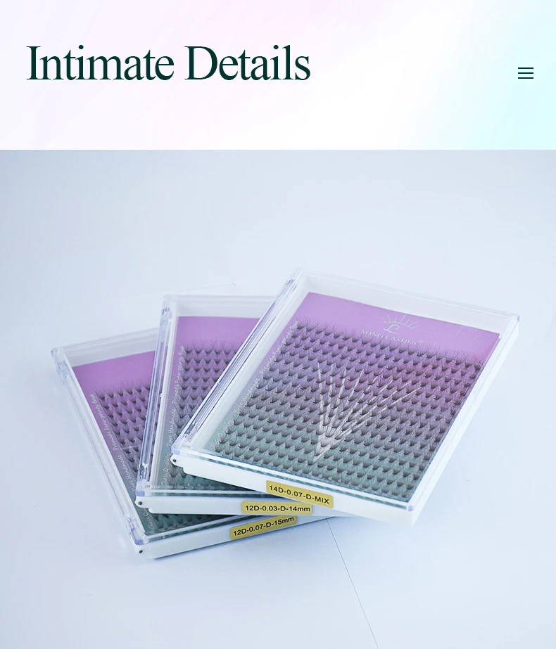 SONG LASHES Premade Volume Fans Mega Tray 360 Fans Sharp Thin Pointy Base Eyelash Extensions  Mega Tray 360Fans 6D 7D 8D 10D 12D