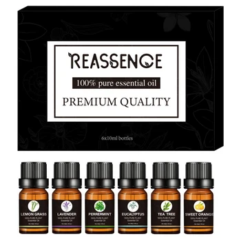 

6Pcs/set Massage Essential Oil Set 100% Pure Natural Aromatherapy Oils Kit Humidifier Water-soluble Fragrance Oil 10ml
