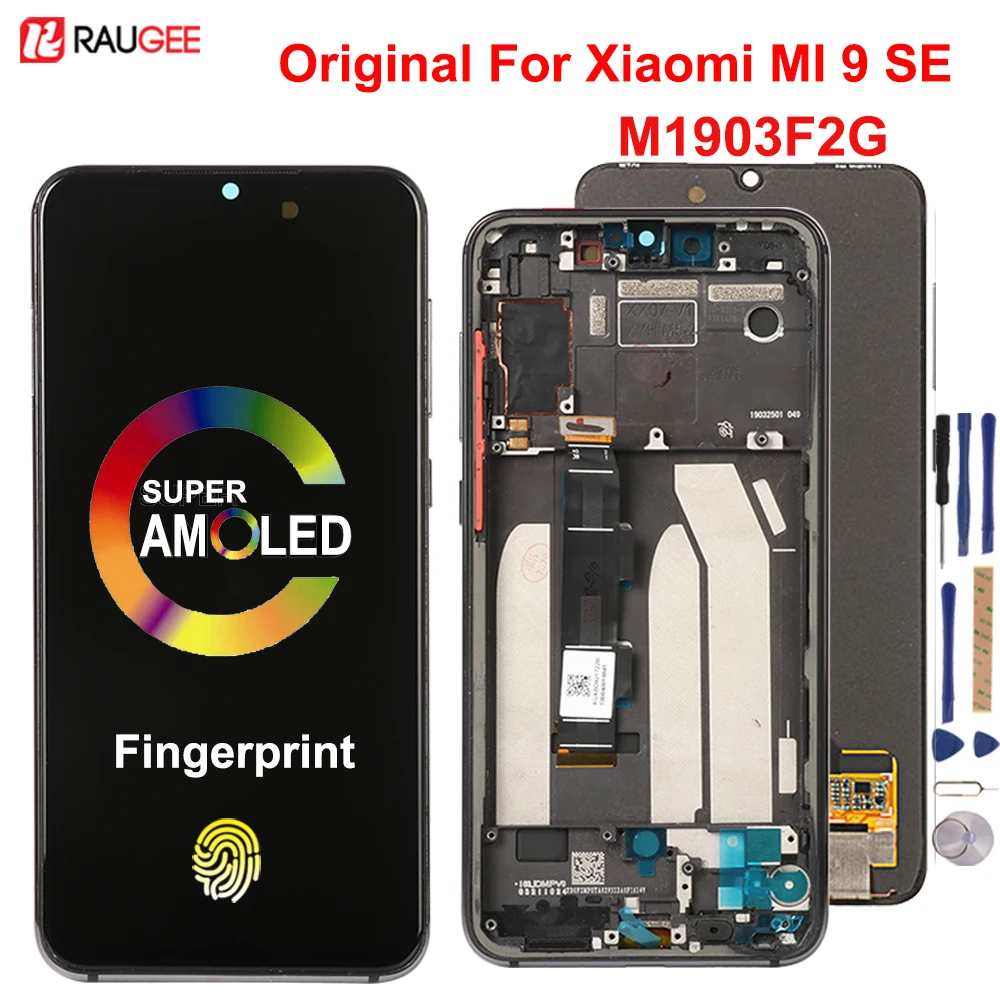 Pantalla Super Amoled para Xiaomi MI9SE MI 9 SE, reemplazo de pantalla táctil sin píxeles muertos para Xiaomi MI 9 SE M1903F2G Global