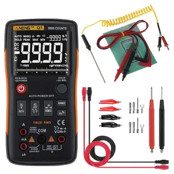 

Q1 9999 Counts NCV True RMS Digital Multimeter Professional Auto Ranging Capacitor Transistor Tester Mini LCR Multimeter AC/DC