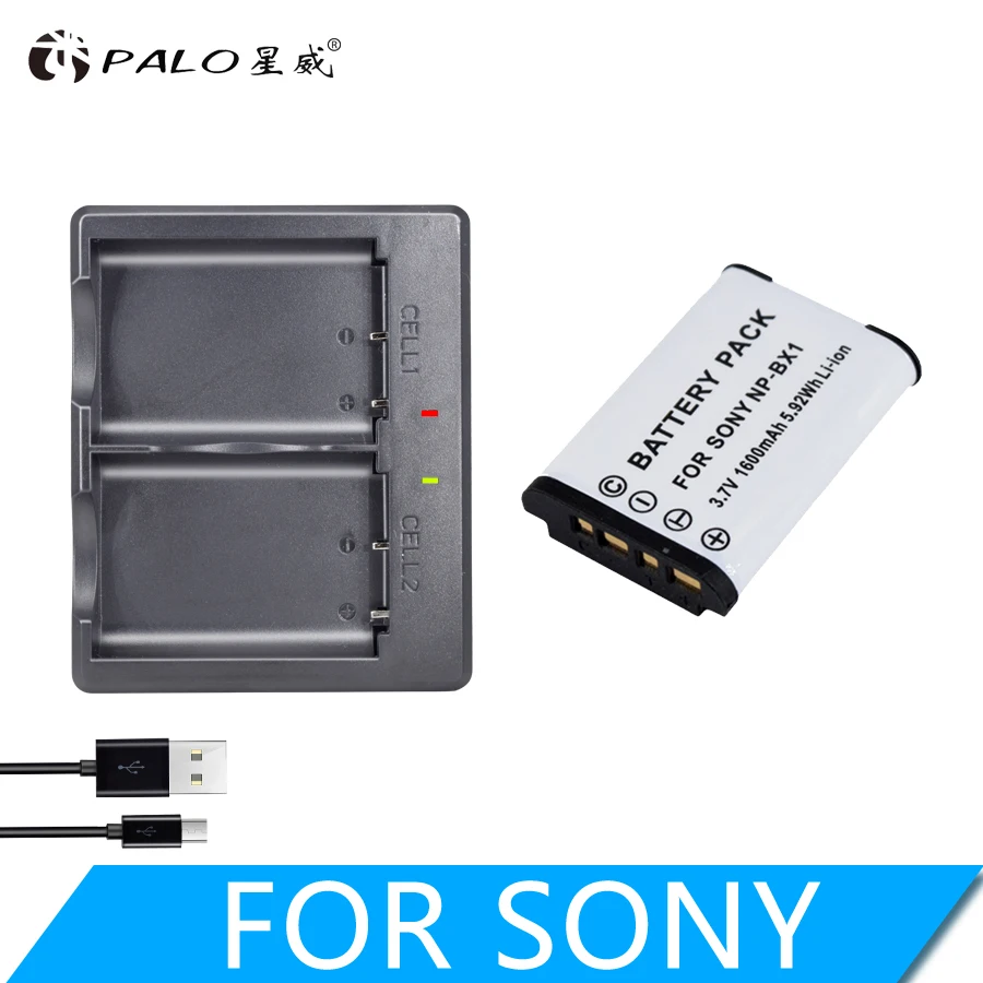 PALO 1 шт. NPBX1 NP BX1 аккумулятор + LED двойной USB зарядное устройство для Sony DSC RX1 As100V M3 m2