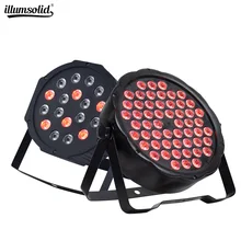 LED plat Par54x3w RGBW éclairage professionnel 18x3W LED lumières de scène effet DMX512 maître esclave DJ Disco partie