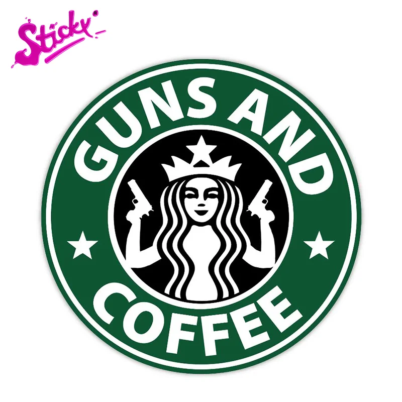 STICKYGuns и Кофе смешной значок марка автомобиля Стикеры Наклейка Декор
