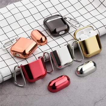 

Plating Hard Shell Wireless Bluetooth Earphone Case For Apple Airpods 1/2 Protective Cover Luxury Anti-drop Cover For Airpods