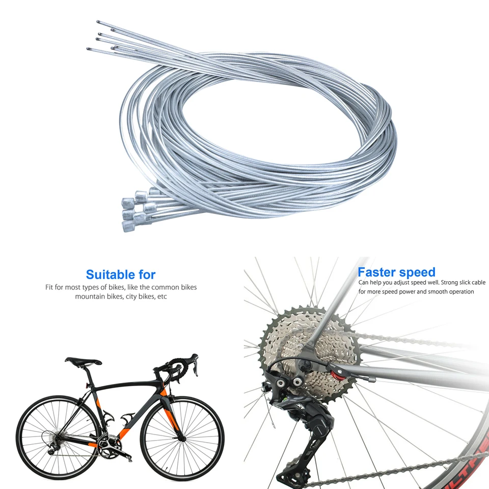 Kit Cavi Freni Teflon Blu Per Bici – MTB, Corsa, Universale (Anteriore E Posteriore)