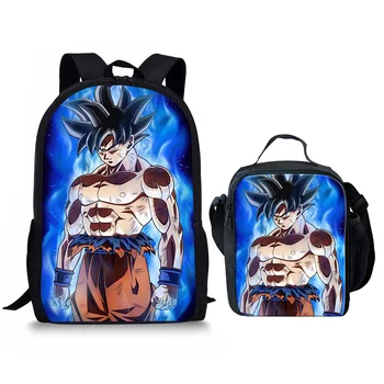 

HYCOOL Dragon Ball Backpack Anime Print Canvas Large Kids School Shoulder Lunch Pencil Bags For Children Students Boys Girls