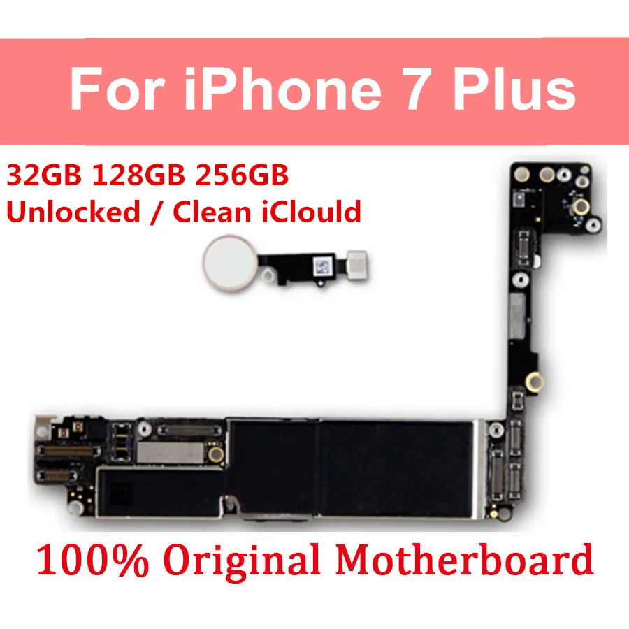 Заводская Разблокировка для iphone 7 Plus материнская плата с сенсорным ID 32 Гб 128 ГБ 256 ГБ для iphone 7 Plus материнская плата IOS материнская плата