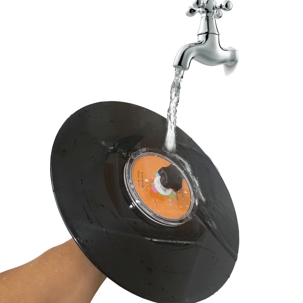 LP Vinyl Record Cleaner Clamp Record Label Saver Protector Waterproof Acrylic Clean Tool With Cleaning Cloth