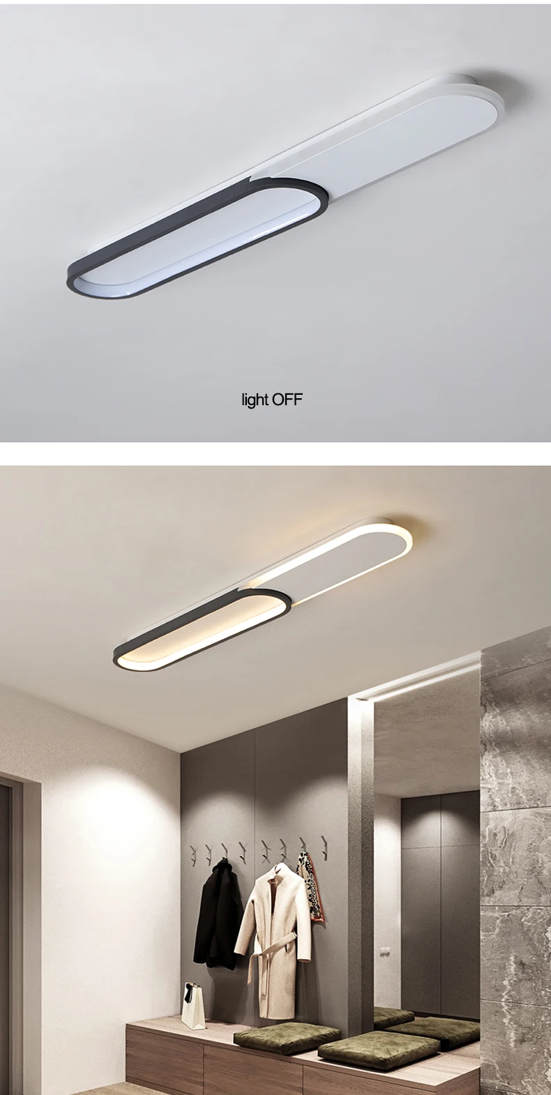 过道灯走廊灯-简约现代玄关灯具试衣间通道阳台灯led长条形吸顶灯-tmall_05