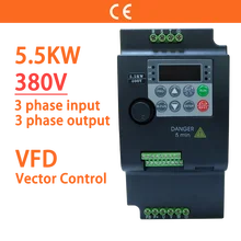 

5.5KW 380V 3 Phase 7.5HP Economical VFD Variable Frequency Drive Converter Changer Variator for Motor Speed Controller Inverter