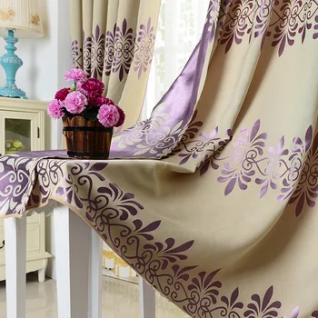 

New European Curtains for Living Dining Room Bedroom Linen Jacquard Fabric Curtains Window