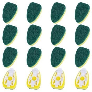 

20 Pack Dish Wand Refill Replacement Heads Sponge Brush Dish Scouring Scrubber Pads Heavy Duty Dish Wand Sponge for Kitchen Sink