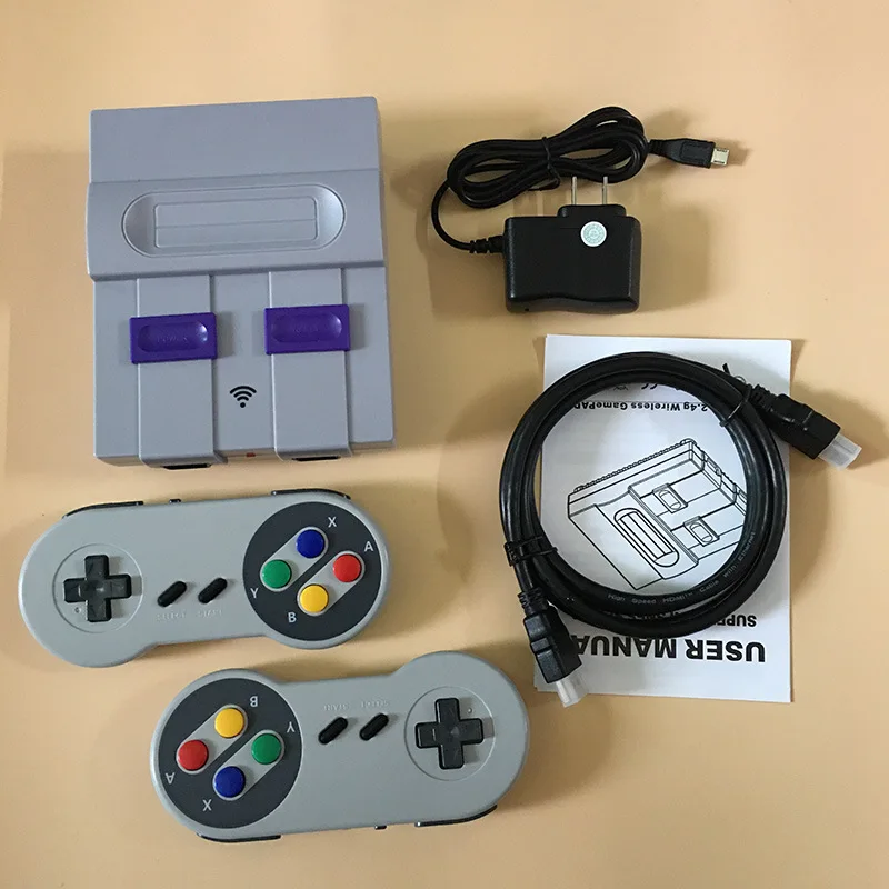 Super SNES Retro Controle Sem Fio + 3000 Jogos Embutidos e Pode ser  adicionado mais jogos com cartão SD