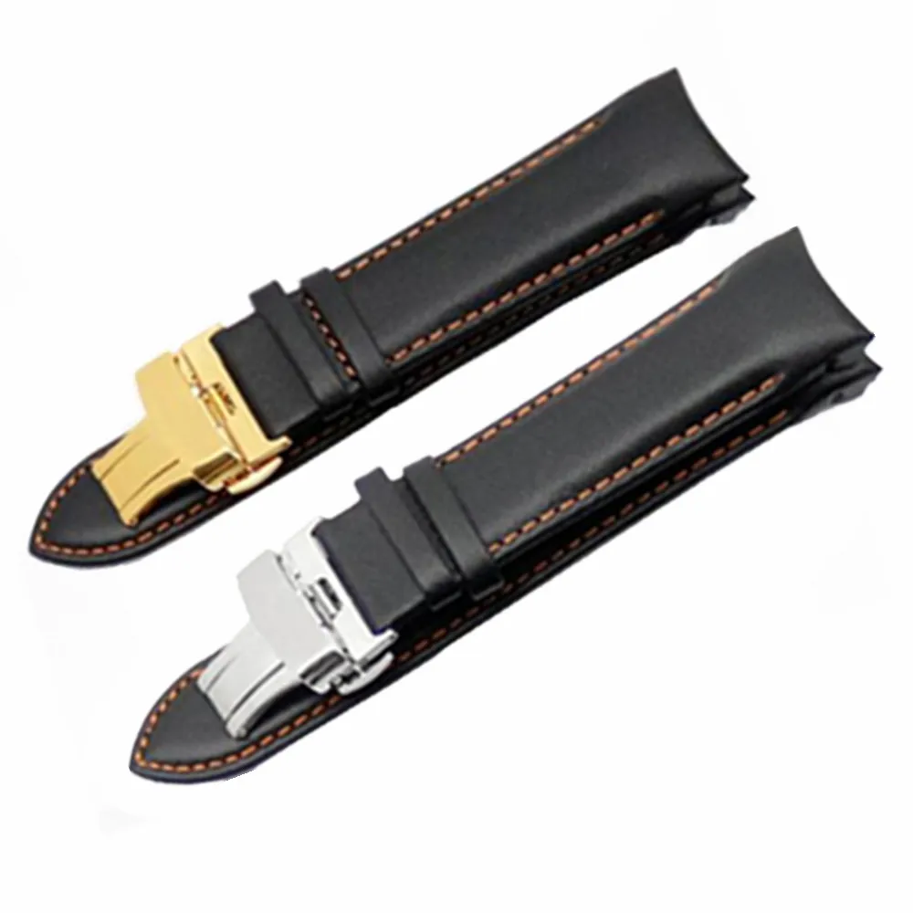 Ремешок для часов Tissot из натуральной кожи 22 мм 23 24 с пряжкой бабочкой T035|butterfly buckle