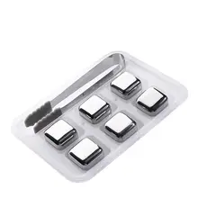 4/6 шт квадратные кубики льда из нержавеющей стали многоразовые холодные камни для вина Виски камни-охладители охладитель барная посуда