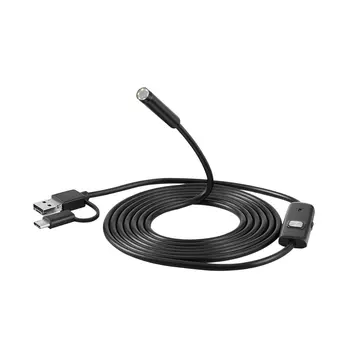 

3 in 1 8MM USB Type-C & for Android & PC Endoscope 2.0MP 2/5m Hard Cable 6 LED Waterproof Inspection Camera for PC Laptop