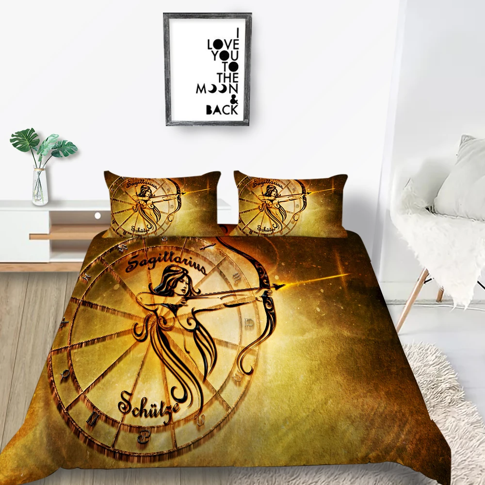 

King Size Bedding Set Constellation Mysterious Duvet Cover Sagittarius Queen Twin Full Single Double Unique Design Bed Set