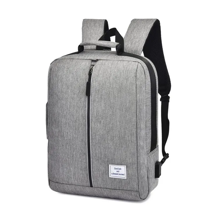 

New Style Men Multi-functional Casual Computer Bag Simple College Student Knapsack Belt USB Interface-Style Backpack Men's