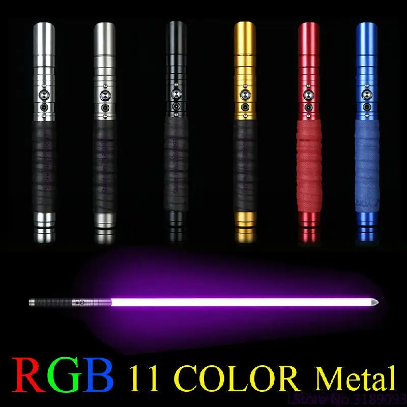 11 Цвет светильник сабля металлической ручкой RGB меч игрушки Косплэй световой